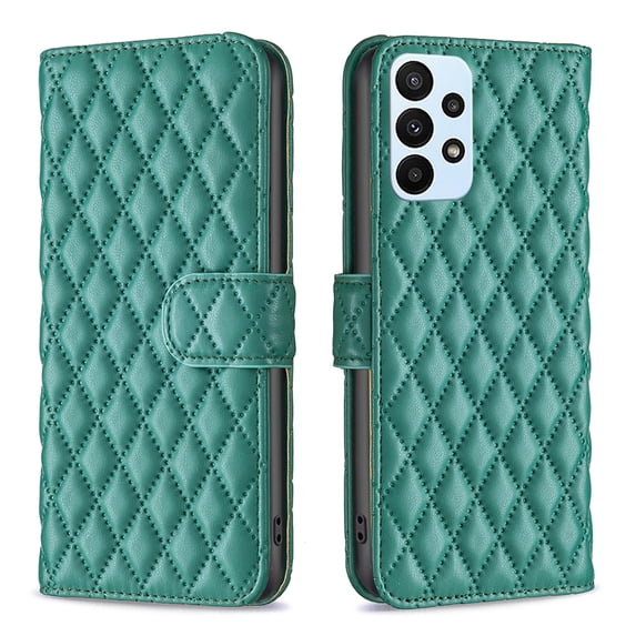 Dteck Case for Samsung Galaxy A23 4G,Luxury Leather Wallet Magnetic Flip Kickstand ID Credit Card Slots Phone Protective Cover,Green