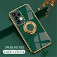 thumbnail image 1 of Dteck Case for Samsung Galaxy A53 5G,Shockproof Plating Rubber Case with Ring Holder 360° Kickstand Slim Soft Flexible TPU Magnetic Cover, Darkgreen, 1 of 9