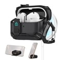 thumbnail image 1 of Dteck Case for Samsung Galaxy Buds 3 / Buds Pro, Full Body Shockproof Hard Shell Protection Design,with Secure Lock Clip & Phone Stand,Black, 1 of 8