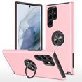 thumbnail image 1 of Dteck Case for Samsung Galaxy S22 Ultra Shockproof Magnetic Ring Holder Stand Slim Hard PC Phone Back Cover S22ultra,Rosegold, 1 of 7