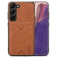 thumbnail image 1 of Dteck Case for Samsung Galaxy S23 Plus,Magnetic Leather Card Holder Case Shockproof Rubber Kickstand Back Cover for Galaxy S23+,Brown, 1 of 5