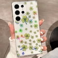 thumbnail image 1 of Dteck Case for Samsung Galaxy S24 Ultra Case Clear with Design Slim Protective Soft TPU Bumper Embossed Pattern,Shamrock, 1 of 4