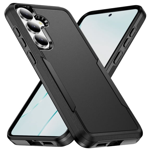 Dteck Case for Samsung Galaxy S26 ,Shockproof Soft TPU Inner Layer and Hard Outer Back Cover Double Layer Design Phone Case,Black