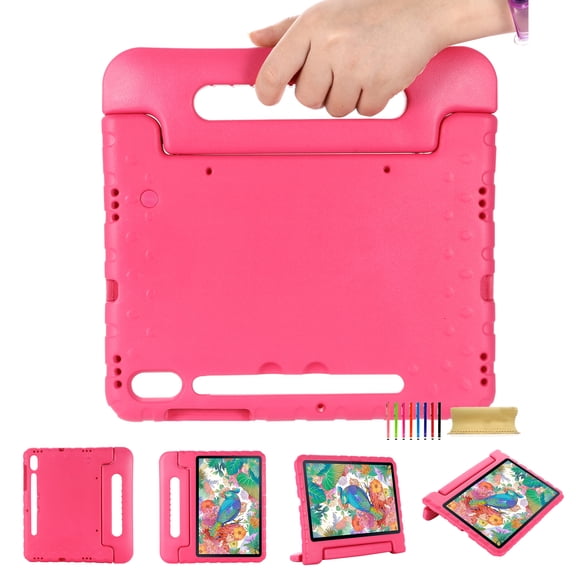 Dteck Case for Samsung Galaxy S7 11" SM-T870 T875 (2020 Released),Kids Friendly Light Weight Shockproof EVA Foam Handle Stand Cover 11-inch,Rose