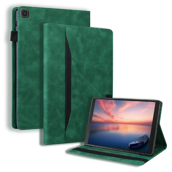 Dteck Case for Samsung Galaxy Tab A 8.0 2019 Model (SM-T290/T295), Multiple Viewing Angles Stand Folio Cover with Pocket,Green
