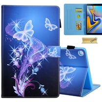 Dteck Case for Samsung Galaxy Tab A11 8.7 Inch 2025, Cute Pattern Folding Folio PU Leather Stand Cover,Purple Butterfly
