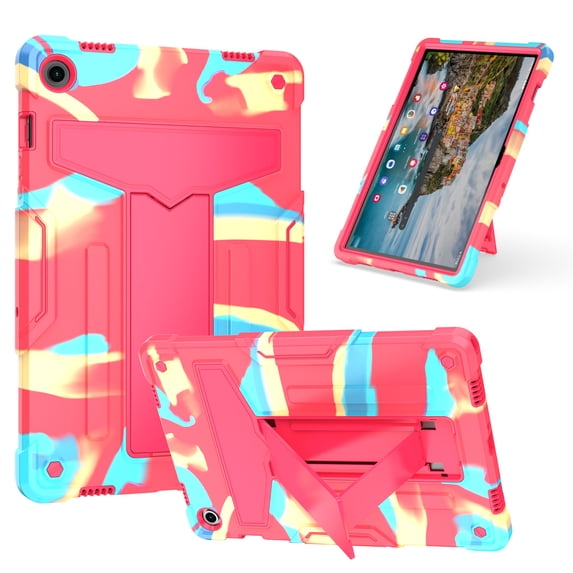 Dteck Case for Samsung Galaxy Tab A9 8.7-inch, Heavy Duty Shockproof Rugged Protective Case with Kickstand for Samsung Galaxy Tab A9,Rainbow