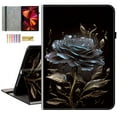 thumbnail image 1 of Dteck Case for Samsung Galaxy Tab S6 Lite 10.4 Inch 2024/2022/2020, Leather Folio Cover with Card Slots, Multi-Angle Viewing Stand,Black Rose, 1 of 5