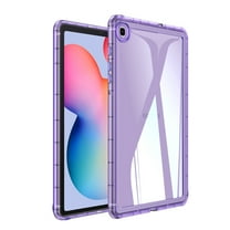 Dteck Case for Samsung Galaxy Tab S6 Lite 10.4 Inch 2024/2022/2020, Shockproof Cover with Transparent Back Shell,Purple