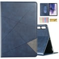 thumbnail image 1 of Dteck Case for Samsung Galaxy Tab S9 11 Inch 2023, Galaxy Tab S9 / S8 / S7 Case with Credit Card Slots, Multi-Angle Stand Folio Shockproof Cover,Blue, 1 of 5