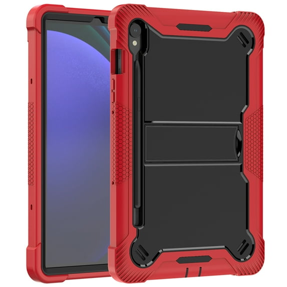 Dteck Case for Samsung Galaxy Tab S9 11 Inch 2023 Tablet, Heavy Duty Shockproof Kids Friendly Protective Cover with Kickstand,Red