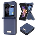 thumbnail image 1 of Dteck Case for Samsung Galaxy Z Flip 6,Luxury Leather Case PC Slim Back Cover for Galaxy Z Flip 6 5G,Blue, 1 of 6