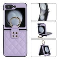 thumbnail image 1 of Dteck Case for Samsung Galaxy Z Flip 6,Shockproof Leather Ring Holder Case Hard PC Back Cover for Galaxy Z Flip 6,Purple, 1 of 9