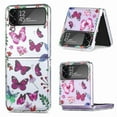 thumbnail image 1 of Dteck Case for Samsung Galaxy Z Flip4,Shockproof Butterfly Patterned Case Slim Ligweight Hard Back Cover for Galaxy Z Flip4 5G,Purple, 1 of 5