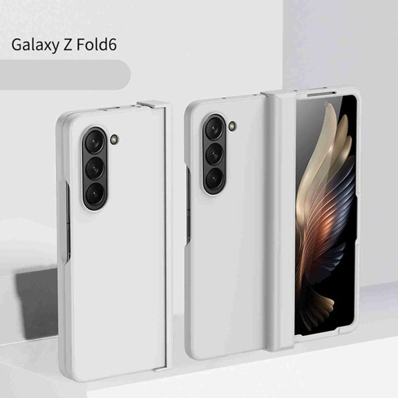 Dteck Case for Samsung Galaxy Z Fold 6, Hard PC Ultra-Thin Anti-Scratches Shockproof Flexible Fold Protective Case for Z Fold 6 for Men Women,White