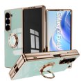 thumbnail image 1 of Dteck Case for Samsung Galaxy Z Fold 6 Luxury Plating TPU + PC Slim Case Shockproof Ring Magnetic Stand for Galaxy Z Fold 6 5G 2024,Mint, 1 of 5