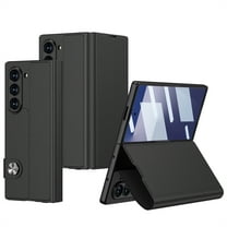 Dteck Case for Samsung Galaxy Z Fold 7,Magnetic Leather Case Built-in Front Screen Protector Shockproof PC Stand Cover for Galaxy Z Fold 7,Black
