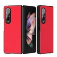 thumbnail image 1 of Dteck Case for Samsung Galaxy Z Fold4,Premium PU Leather + Hard PC Frame Case Elegant Slim Shockproof Durable Protection Cover,Red, 1 of 5