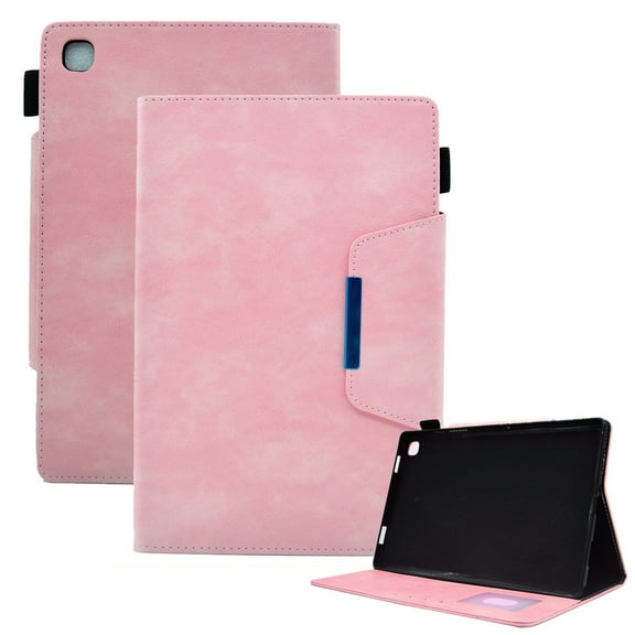 Dteck Case for Samsung Tab A7 Lite 8.7 inch T220 T225 (2021),Magnetic Leather Case Card Slots Wallet Shockproof Rubber Kickstand Cover,Pink