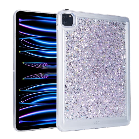 Dteck Case for iPad 11th Generation (A16) 2025 / iPad 10th Generation 10.9 Inch Case, Matte Glitter Sturdy Shockproof Hard Cover for Girls,Purple