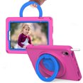 thumbnail image 1 of Dteck Case for iPad mini (A17 Pro) 8.3 inch 2024, iPad 6th Generation,Shockproof Rugged Kids Friendly EVA Case Hand Grip 360° Rotating Kickstand Washable Tablet Cover for iPad mini 6/mini 7,Rose, 1 of 5