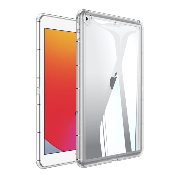 Dteck Case for iPad 9th/8th/7th Gen 10.2 Inch, Slim Lightweight Transparent Back Shell Shockproof Cover for iPad 10.2 Inch,Clear