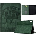 thumbnail image 1 of Dteck Case for iPad Mini 7 A17 Pro Case 2024 & iPad Mini 6 2021, Embossed Stand with Multiple Viewing Angles Stand PU Leather Back Cover, Green, 1 of 6