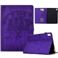 thumbnail image 1 of Dteck Case for iPad Mini 7 A17 Pro Case 2024 & iPad Mini 6 2021, Embossed Stand with Multiple Viewing Angles Stand PU Leather Back Cover, Purple, 1 of 6