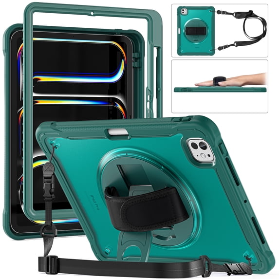 Dteck Case for iPad Pro 11 Inch (M5 2025/M4 2024), Full-Body Drop ...