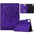 thumbnail image 1 of Dteck Case for iPad Pro 11 inch Case (M4) 2024, Embossed Stand with Multiple Viewing Angles Stand PU Leather Back Cover, Purple, 1 of 6