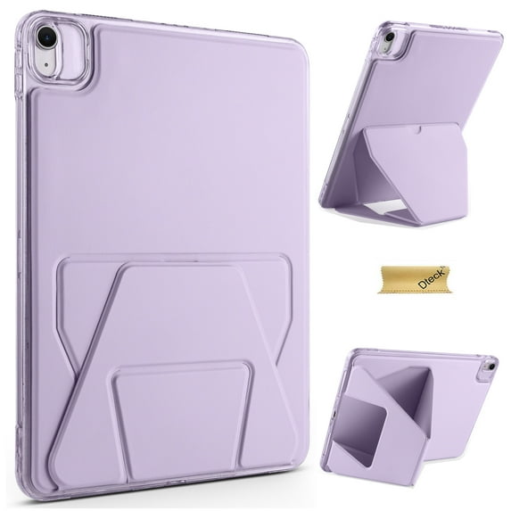 Dteck Case for iPad Pro 11 inch M4 2024,Shockproof TPU+Leather Case Stand Back Cover for iPad Pro 11 inch M4 2024,Purple