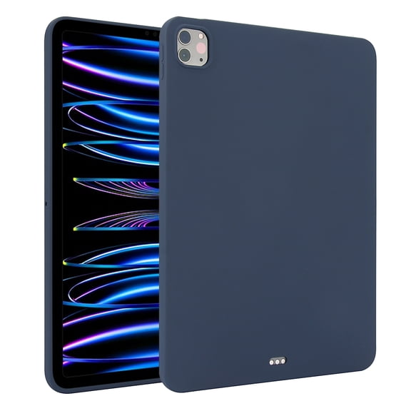 Dteck Case for iPad Pro 13 Inch 2024 , Skin-Friendly Durable Silicone Protective Cover,Slim and Protable,Deep Blue