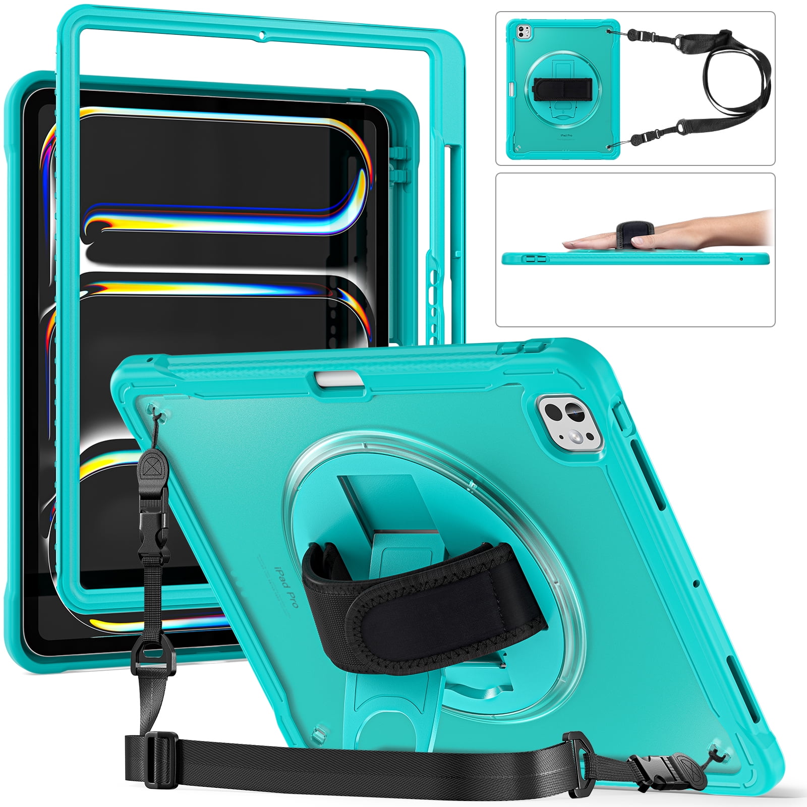 Dteck Case for iPad Pro 13 inch M4 2024,Military Grade Shockproof