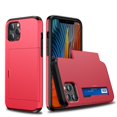 thumbnail image 1 of Dteck Case for iPhone 12 Pro 6.1-inch,Shockproof Rubber Case Card Holder Hybrid Dual Layer PC iPhone 12 6.1" Back Phone Protective Cover,Red, 1 of 5
