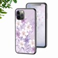 thumbnail image 1 of Dteck Case for iPhone 12 Pro Max 6.7 inch Case,Luxury Flower Pattern Ring Holder Stand Glass Phone Back Case Cover,C, 1 of 7