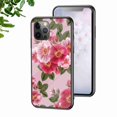 thumbnail image 1 of Dteck Case for iPhone 12 Pro Max 6.7 inch Case,Luxury Flower Pattern Ring Holder Stand Glass Phone Back Case Cover,F, 1 of 7
