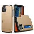 thumbnail image 1 of Dteck Case for iPhone 12 Pro Max 6.7-inch,Shockproof Rubber Case Card Holder Hybrid Dual Layer PC Hard Back Phone Protective Cover,Gold, 1 of 5