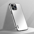thumbnail image 1 of Dteck Case for iPhone 12 Pro Max,Shockproof Metal Aluminum Camera Cover Anti-scratch Slim Lightweight Hybrid Luxury Case For iPhone 12 Pro Max,White, 1 of 1
