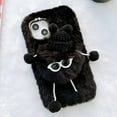 thumbnail image 1 of Dteck Case for iPhone 12 mini, Girly Faux Fur Case Fluffy Furry Shockproof Protective Phone Cover for Apple iPhone 12 mini,Black, 1 of 6