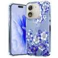 thumbnail image 1 of Dteck Case for iPhone 13 Case Clear with Design Slim Protective Soft TPU Bumper Embossed Pattern,Blue Flower, 1 of 5