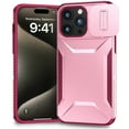 thumbnail image 1 of Dteck Case for iPhone 13 Pro,Shockproof TPU+PC Armor Case Slide Lens Protection Cover for iPhone 13 Pro,Pink, 1 of 7
