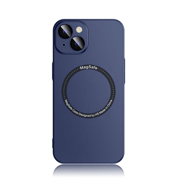 Dteck Case for iPhone 13,Rugged Shockproof Slim Support MagSafe PC Phone Back Cover,Navyblue