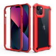 thumbnail image 1 of Dteck Case for iPhone 13,Shockproof Dual-Layer Protection Silicone+PC Case Heavy Duty Rugged Crystal Clear Back Cover for iPhone 13,Red, 1 of 2