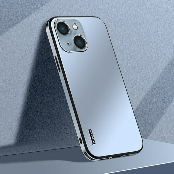 Dteck Case for iPhone 13,Shockproof Metal Aluminum Camera Cover Anti-scratch Slim Lightweight Hybrid Luxury Case For iPhone 13,Blue