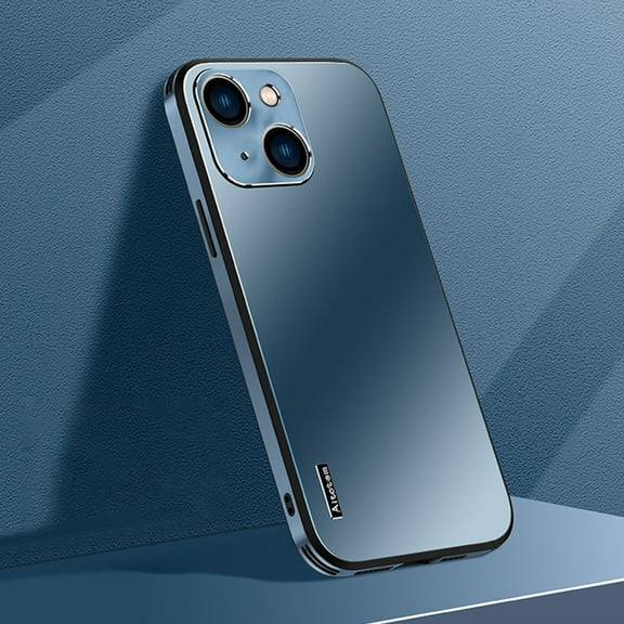 Dteck Case for iPhone 13,Shockproof Metal Aluminum Camera Cover Anti-scratch Slim Lightweight Hybrid Luxury Case For iPhone 13,Darkblue