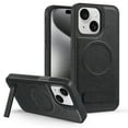 thumbnail image 1 of Dteck Case for iPhone 14 Plus,Magnetic Leather Case Built-in Invisible Stand Shockproof Rubber Kickstand Compatible with Mag Safe Cover,Black, 1 of 7