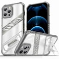 thumbnail image 1 of Dteck Case for iPhone 14 Pro Max with Built-in Invisible Bracket, Shockproof Anti-Fall Hybrid Non-Slip PC + TPU Dual Layer Protective Cover, Gray, 1 of 6