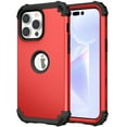 thumbnail image 1 of Dteck Case for iPhone 14 Pro ,Shockproof Rubber Rugged 2-Layer Protection Case Hybrid PC Hard Back Case for iPhone 14 Pro 6.1-inch,Red, 1 of 9