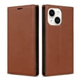 thumbnail image 1 of Dteck Case for iPhone 15, Business Style PU Leather Wallet Folio Case Magnetic Closure Kickstand Full Protection Case Compatible with iPhone 15,Brown, 1 of 6