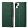 thumbnail image 1 of Dteck Case for iPhone 15,Magnetic Leather Card/Cash Slot Wallet Case Shockproof Rubber Kickstand Full Body Protective Cover,Green, 1 of 7